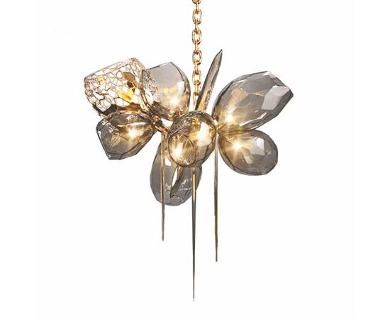 Подвесная люстра Delight Collection Britannica 8898P/AS gold/smoky