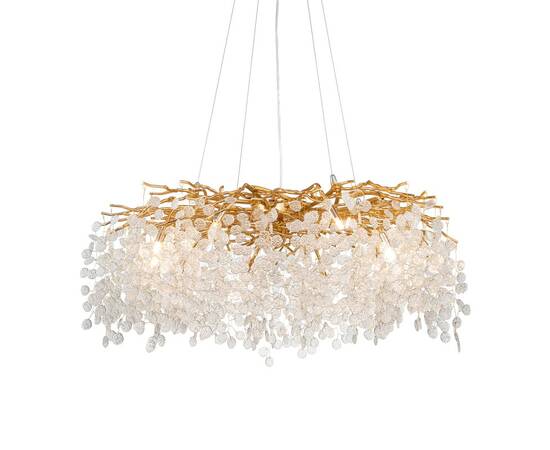 Подвесная люстра Delight Collection Shiro-noda FTB006R-100 brass/clear