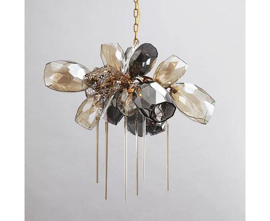 Подвесная люстра Delight Collection Britannica 8898P/AL gold/smoky