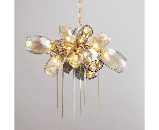 Подвесная люстра Delight Collection Britannica 8898P/AL gold/smoky, изображение 2