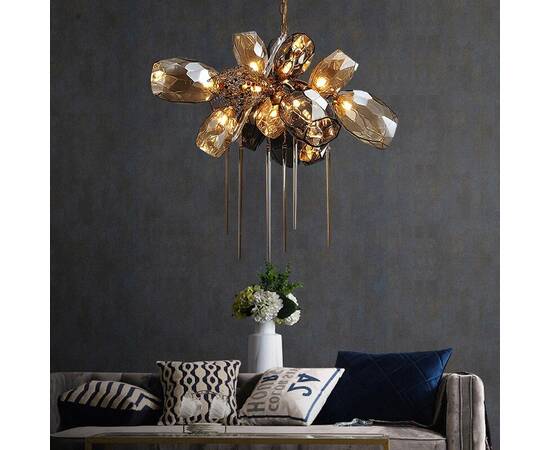 Подвесная люстра Delight Collection Britannica 8898P/AL gold/smoky, изображение 3