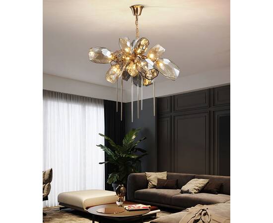 Подвесная люстра Delight Collection Britannica 8898P/AL gold/smoky, изображение 5