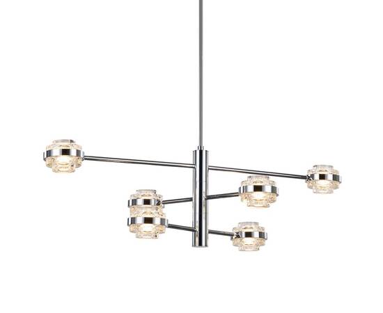 Люстра на штанге Delight Collection MD22030002 MX22030002-6A chrome/clear