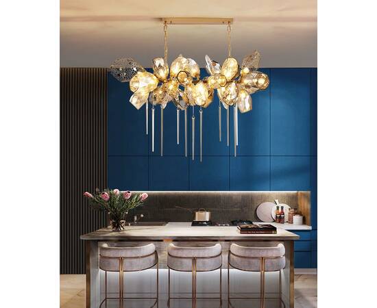 Подвесная люстра Delight Collection Britannica 8898P/BL gold/smoky, изображение 3