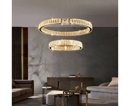 Подвесная люстра Delight Collection D8010P/2R/D600+400 gold, изображение 3