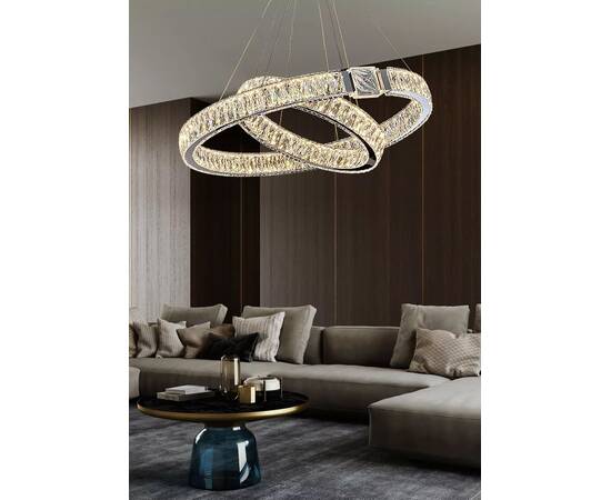 Подвесная люстра Delight Collection D8010P/2R/D800+600 silver, изображение 4