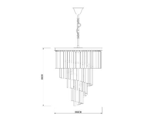 Подвесная люстра Delight Collection Helix KR0262P-10 black/clear, изображение 4