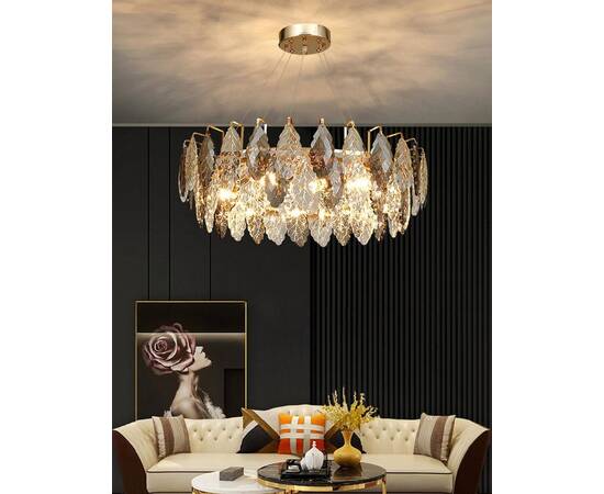 Подвесная люстра Delight Collection D8011P/R-1000 gold/smoky, изображение 3