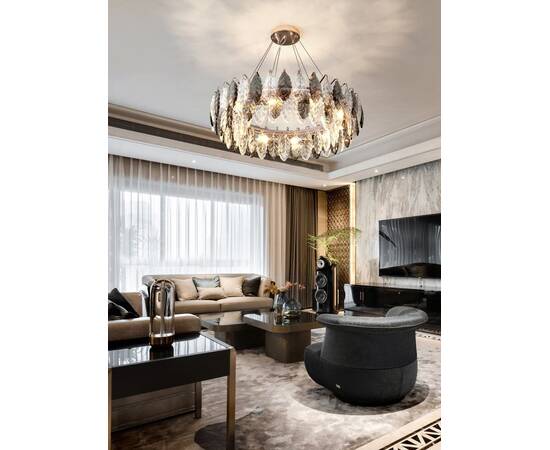 Подвесная люстра Delight Collection D8011P/R-1000 gold/smoky, изображение 4