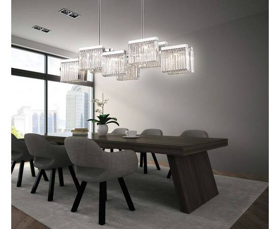 Люстра на штанге Delight Collection Broadway EP68031L-10 chrome, изображение 6