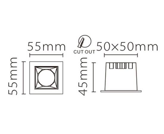 Встраиваемый светильник Fiberli XL003-1T 12130301, изображение 6