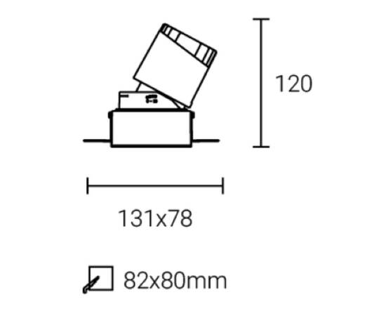Встраиваемый светильник Fiberli 302T75 (квадратная рамка) 12130205, изображение 5
