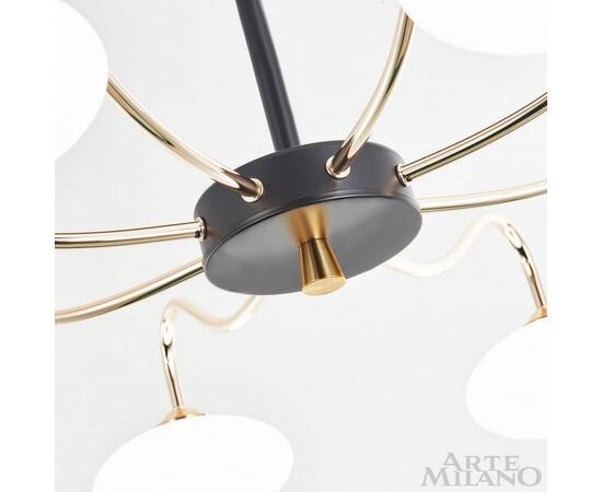 Люстра на штанге Arte Milano 273908/8 BK/GD, изображение 8