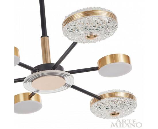 Люстра на штанге Arte Milano 272069/6 BK/GD, изображение 3