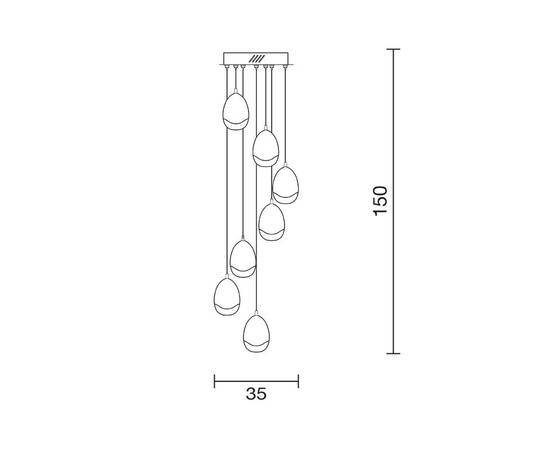 Подвесная люстра DeLight Collection Terrene MD13003023-7A chrome, изображение 5