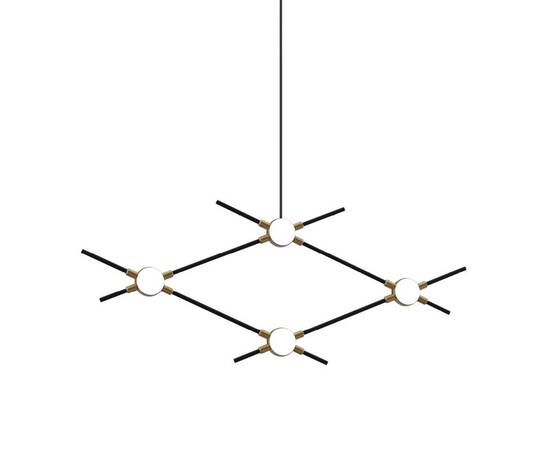 Подвесная люстра DeLight Collection Molecular MD18001067-4A black/gold