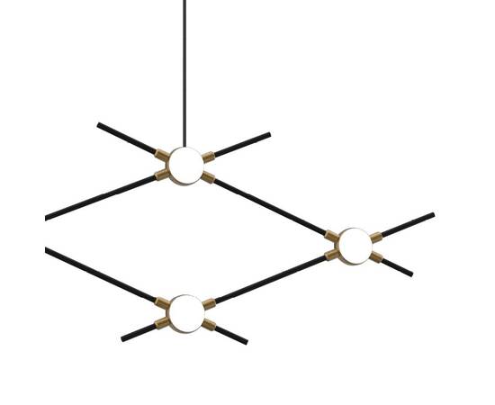 Подвесная люстра DeLight Collection Molecular MD18001067-4A black/gold, изображение 2