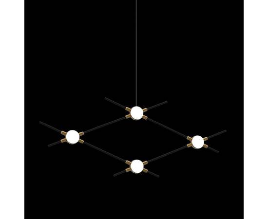 Подвесная люстра DeLight Collection Molecular MD18001067-4A black/gold, изображение 3