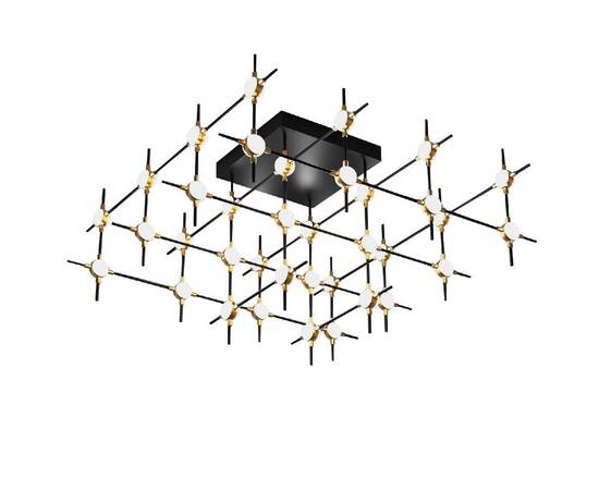 Потолочная люстра DeLight Collection Molecular MX18001067-36A black/gold