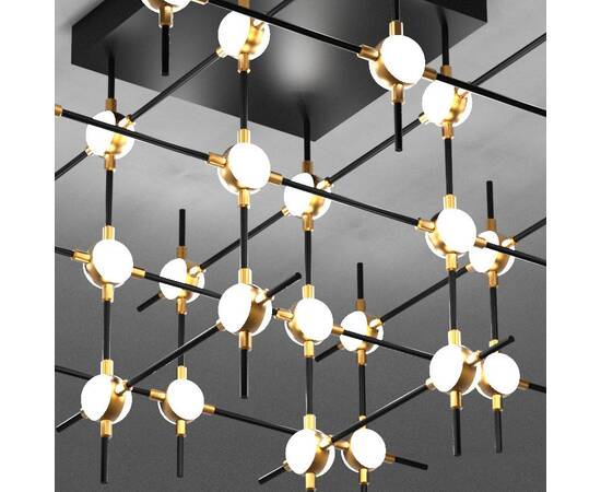 Потолочная люстра DeLight Collection Molecular MX18001067-36A black/gold, изображение 3