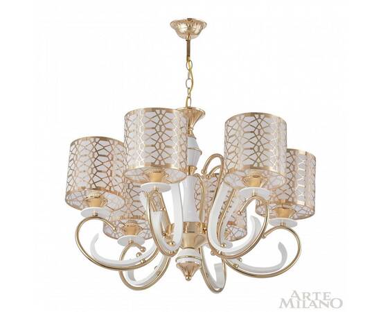 Подвесная люстра Arte Milano Florentia-1237 301237/6 Wh/Gd, изображение 4