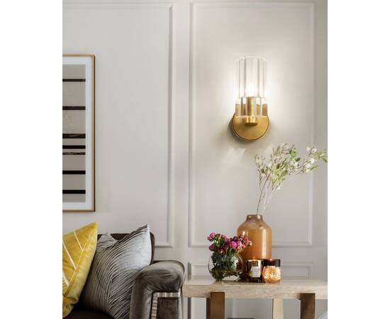 Бра DeLight Collection Wall lamp 8816W gold/clear, изображение 3