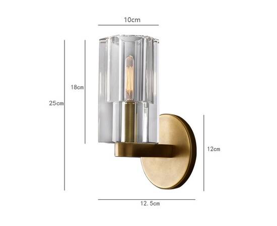Бра DeLight Collection Wall lamp 8816W gold/clear, изображение 4