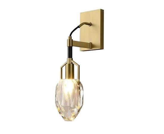 Бра DeLight Collection Wall lamp 8960-1W brass/clear