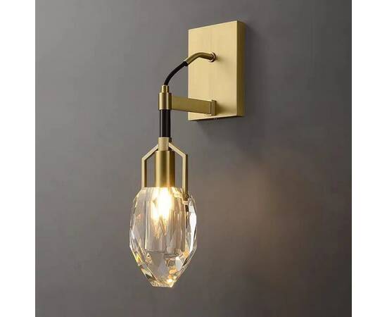 Бра DeLight Collection Wall lamp 8960-1W brass/clear, изображение 2