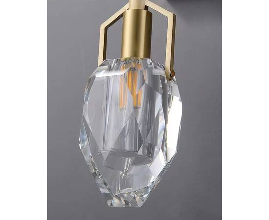 Бра DeLight Collection Wall lamp 8960-1W brass/clear, изображение 4