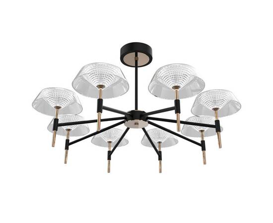 Люстра на штанге DeLight Collection MD21001018-8A black/gold