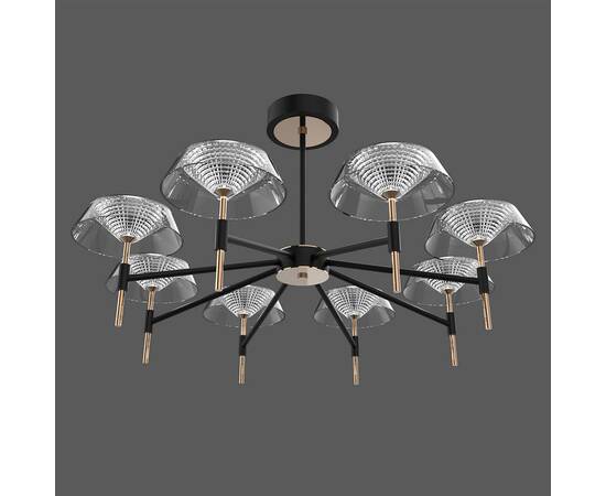 Люстра на штанге DeLight Collection MD21001018-8A black/gold, изображение 2