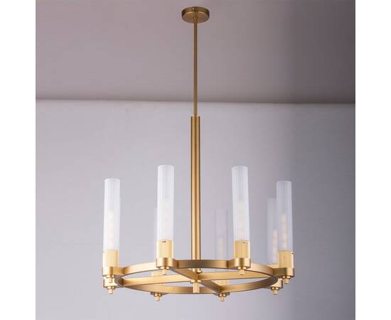 Люстра на штанге DeLight Collection MD2314-8A antique brass, изображение 2