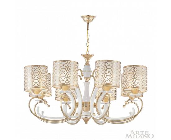 Подвесная люстра Arte Milano Florentia-1237 301237/8 Wh/Gd, изображение 3
