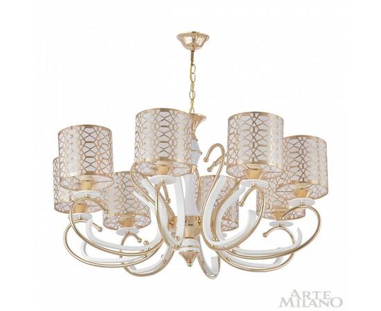 Подвесная люстра Arte Milano Florentia-1237 301237/8 Wh/Gd, изображение 4