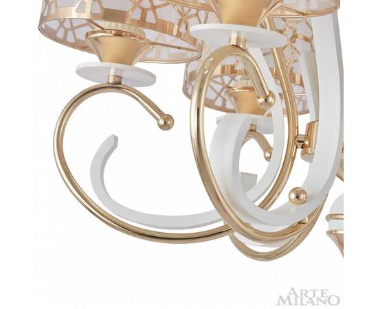 Подвесная люстра Arte Milano Florentia-1237 301237/8 Wh/Gd, изображение 5