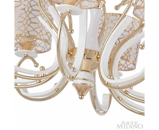 Подвесная люстра Arte Milano Florentia-1237 301237/8 Wh/Gd, изображение 7