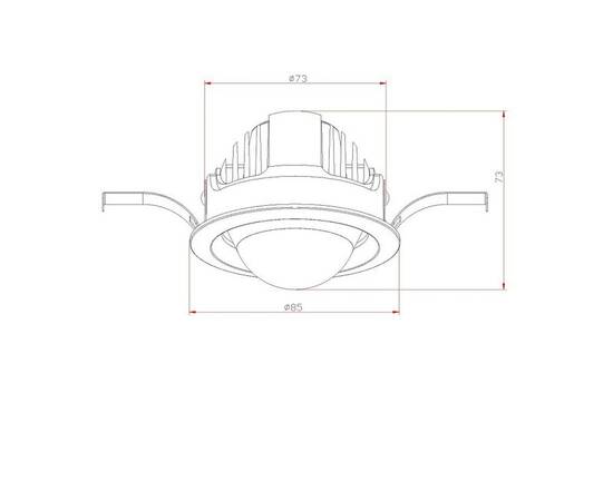 Встраиваемый светодиодный светильник Fiberli 100104Е75(W) 12130401, изображение 4