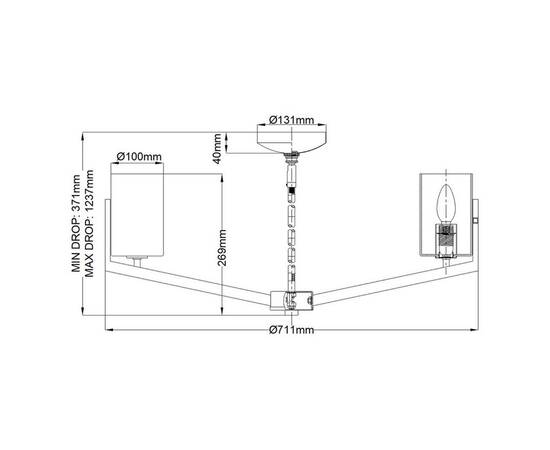 Люстра на штанге Kichler QN-NYE6-BNB, изображение 8