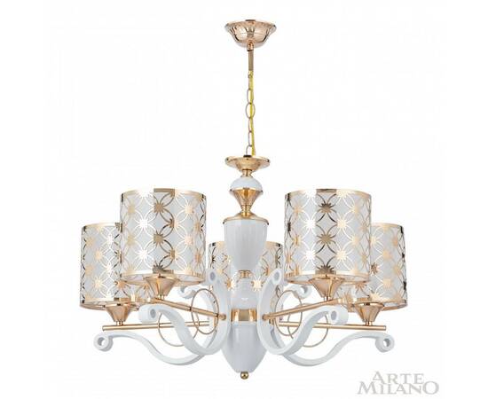 Подвесная люстра Arte Milano Florentia-3097 303097/5 Wh/Gd, изображение 3