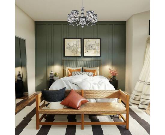 Подвесная люстра Arte Milano Florentia-4957 304957/5 Bk/Ni, изображение 2