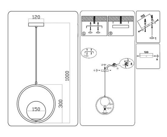 Подвесной светильник Ambrella Light Modern TR2594, изображение 8