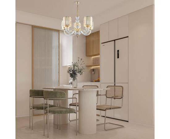 Подвесная люстра Arte Milano Florentia-8857 308857/5 Wh/Gd, изображение 2
