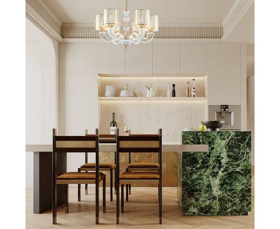 Подвесная люстра Arte Milano Florentia-8857 308857/6 Wh/Gd, изображение 2