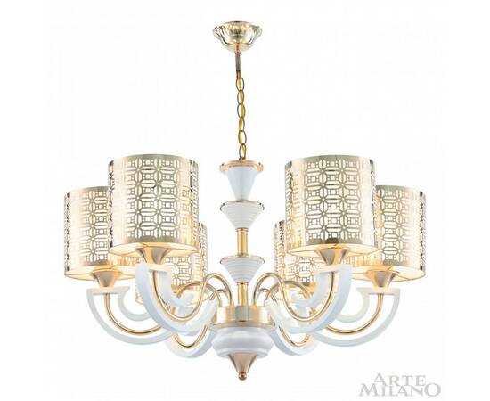Подвесная люстра Arte Milano Florentia-8857 308857/6 Wh/Gd, изображение 3