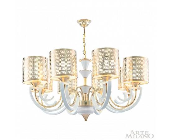 Подвесная люстра Arte Milano Florentia-8857 308857/8 Wh/Gd, изображение 3