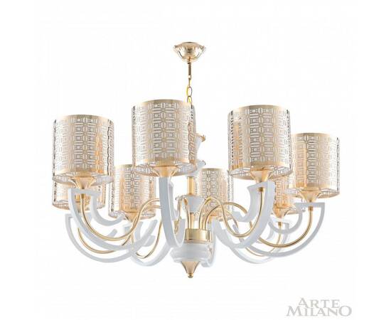 Подвесная люстра Arte Milano Florentia-8857 308857/8 Wh/Gd, изображение 4