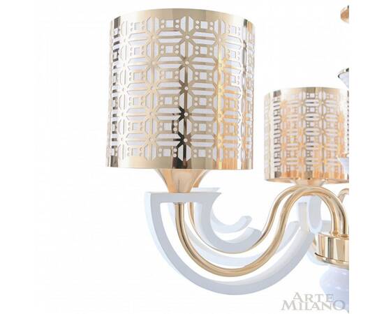 Подвесная люстра Arte Milano Florentia-8857 308857/8 Wh/Gd, изображение 7