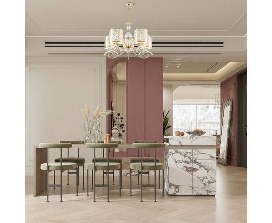 Подвесная люстра Arte Milano Florentia-9787 309787/5 Wh/Gd, изображение 2