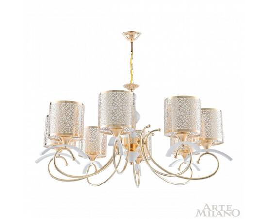 Подвесная люстра Arte Milano Florentia-9787 309787/8 Wh/Gd, изображение 4